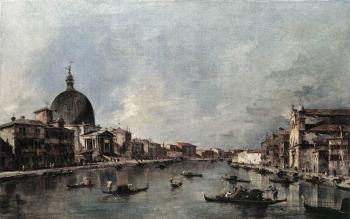 弗朗西斯科 格拉蒂 The Grand Canal with San Simeone Piccolo and Santa Lucia